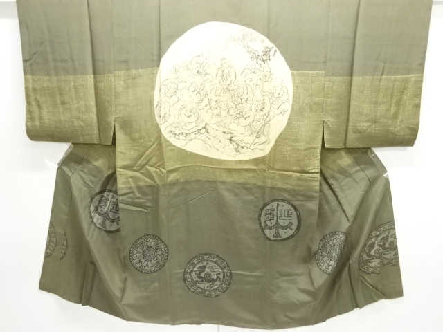 JAPANESE KIMONO / ANTIQUE MENS JUBAN / SILK / HERMIT